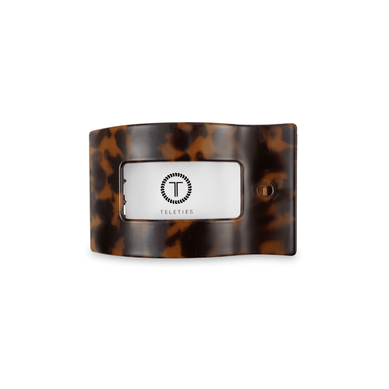 Tortoise Small Flat Rectangle Hair Clip