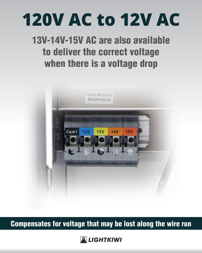 150W Landscape Transformer - Low Voltage Multi-Tap (12V-13V-14V-15V)
