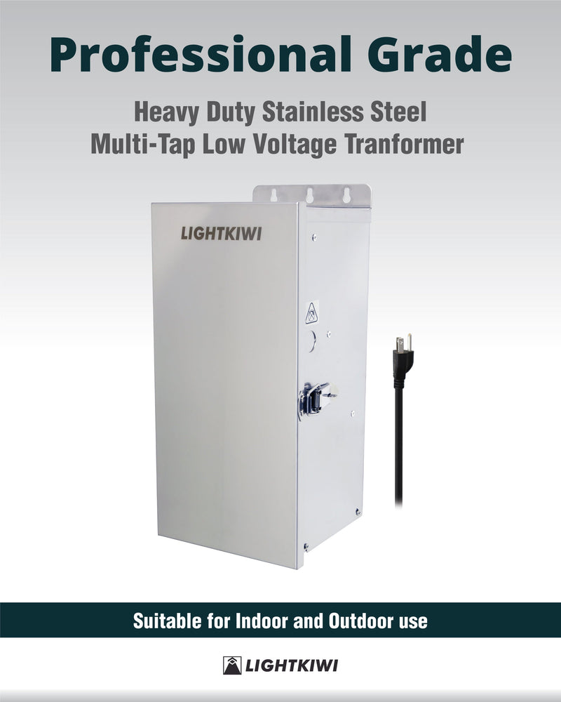 600W Low Voltage Landscape Transformer - Multi-Tap (12V-14V-16V-18V-20V-22V)