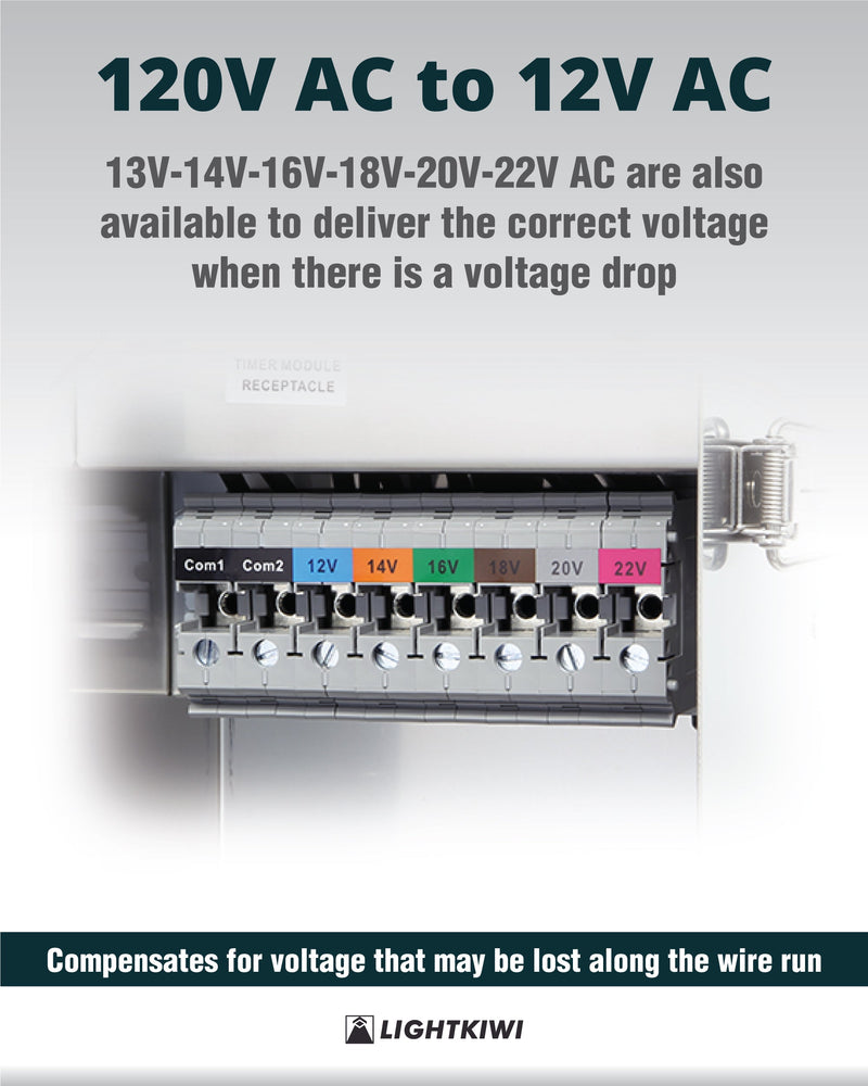 600W Low Voltage Landscape Transformer - Multi-Tap (12V-14V-16V-18V-20V-22V)