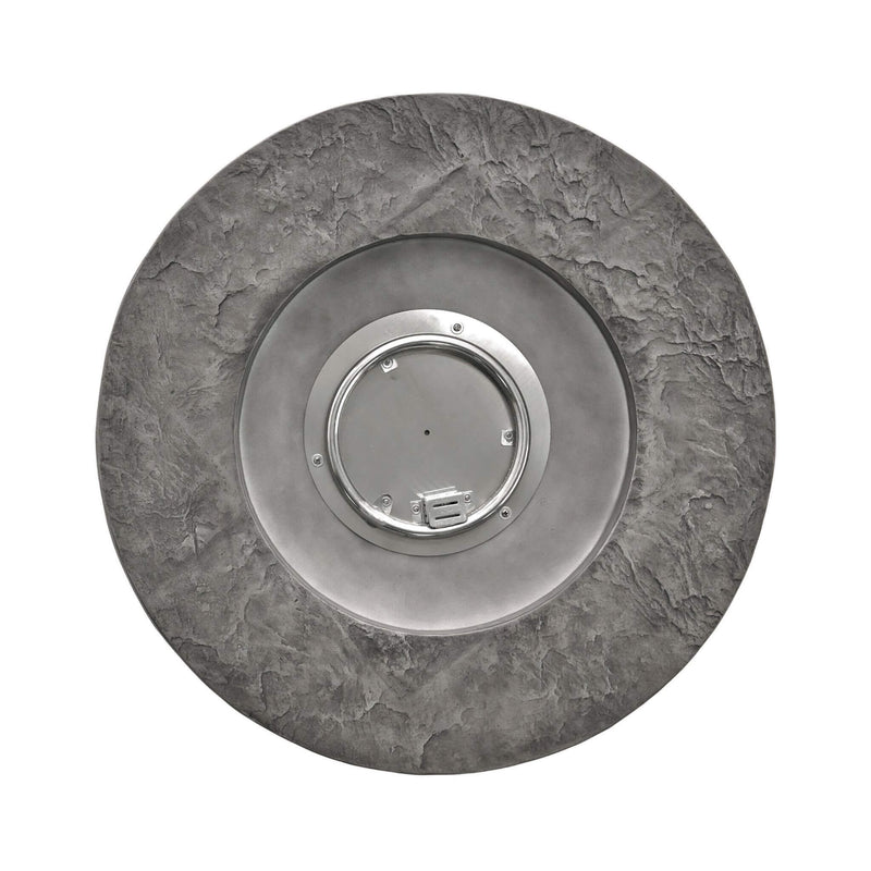 Alora 32-Inch Transitional Outdoor Concrete Round Propane Fire Pit Table, Gray (SAK48268)