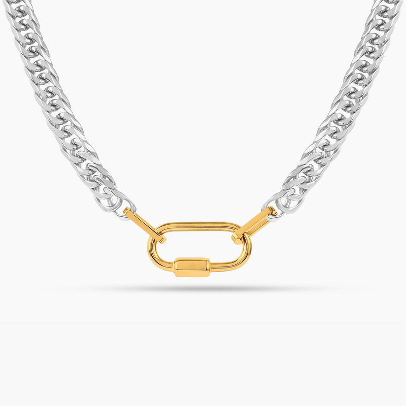 Men's Mid-Size Double Cuban Lock Chain