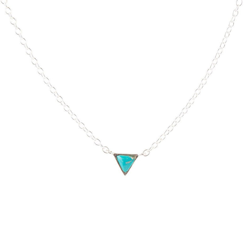Trident Turquoise and Sterling Silver Necklace