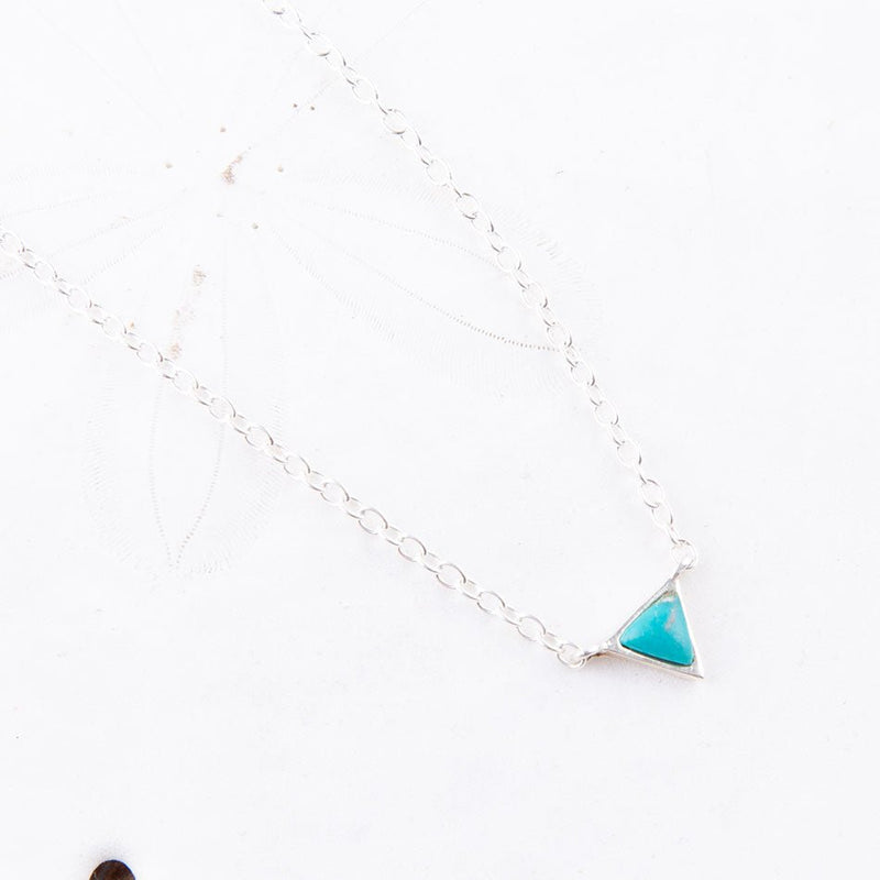 Trident Turquoise and Sterling Silver Necklace