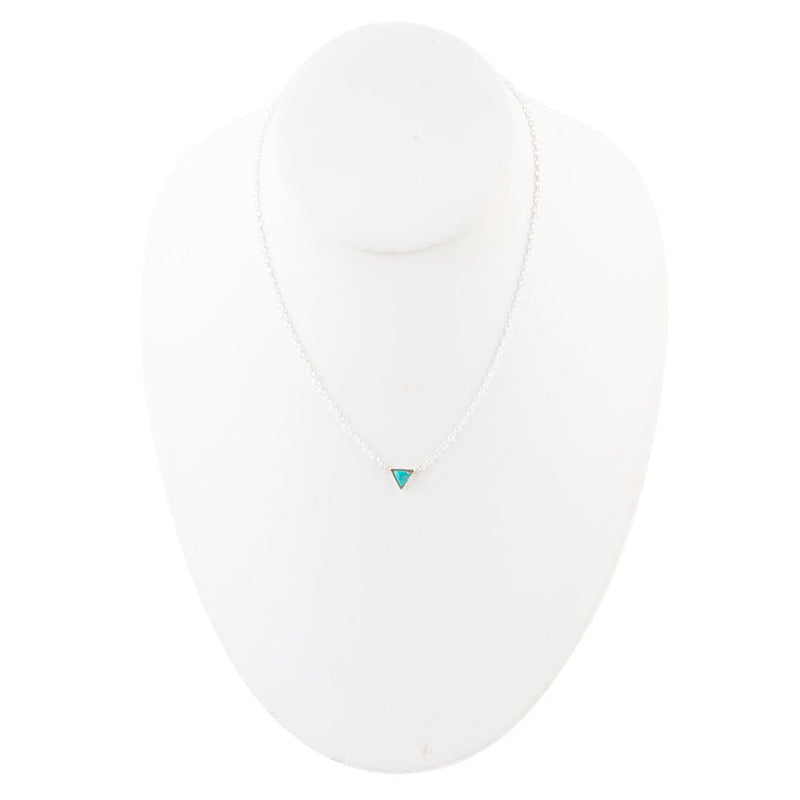 Trident Turquoise and Sterling Silver Necklace