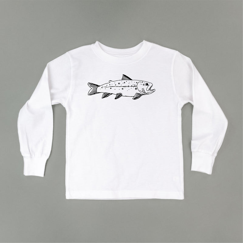 Hand Drawn Brook Trout - Child Long Sleeve Tee