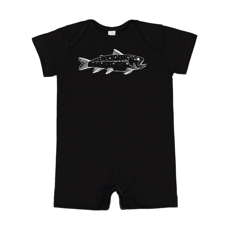 Hand Drawn Brook Trout - Shorts Romper