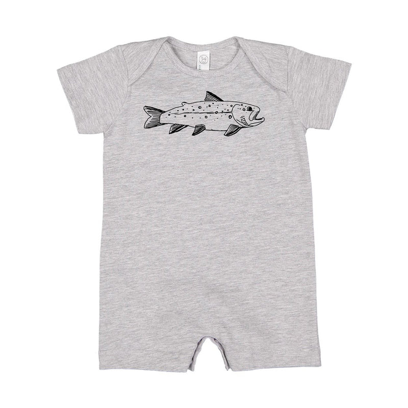 Hand Drawn Brook Trout - Shorts Romper