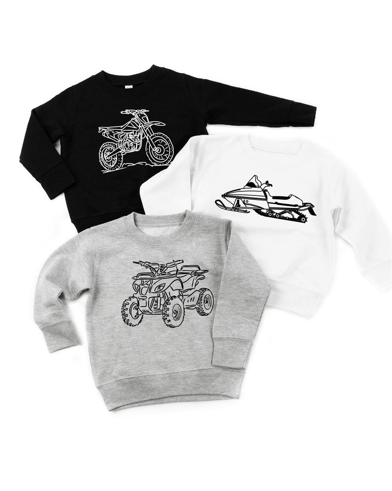 Trucks N' Things Minimalist Design - (Choose Your Vehicle) - Child Sweater