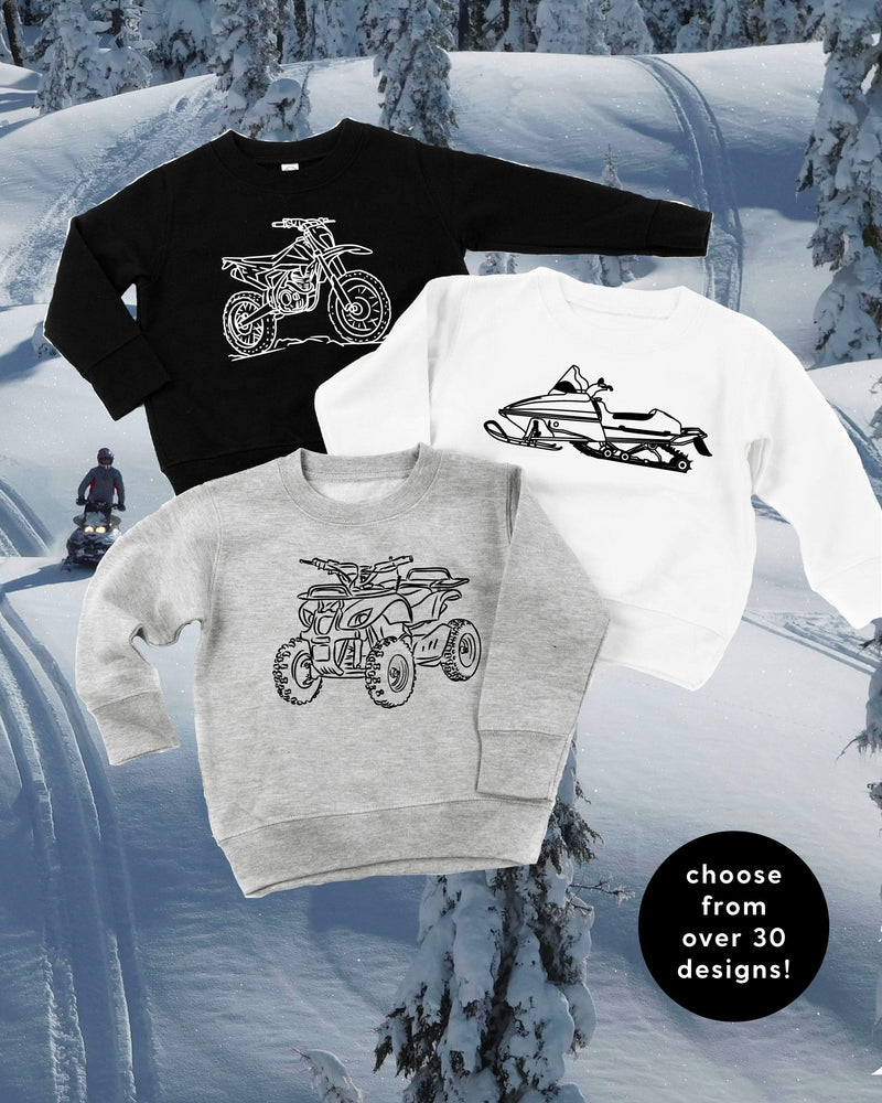 Trucks N' Things Minimalist Design - (Choose Your Vehicle) - Child Sweater