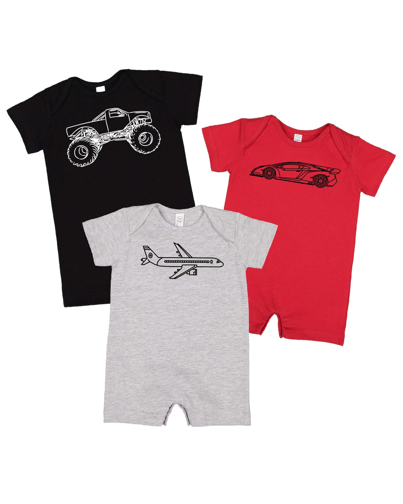 Trucks N' Things Minimalist Design - (Choose Your Vehicle) - Shorts Romper
