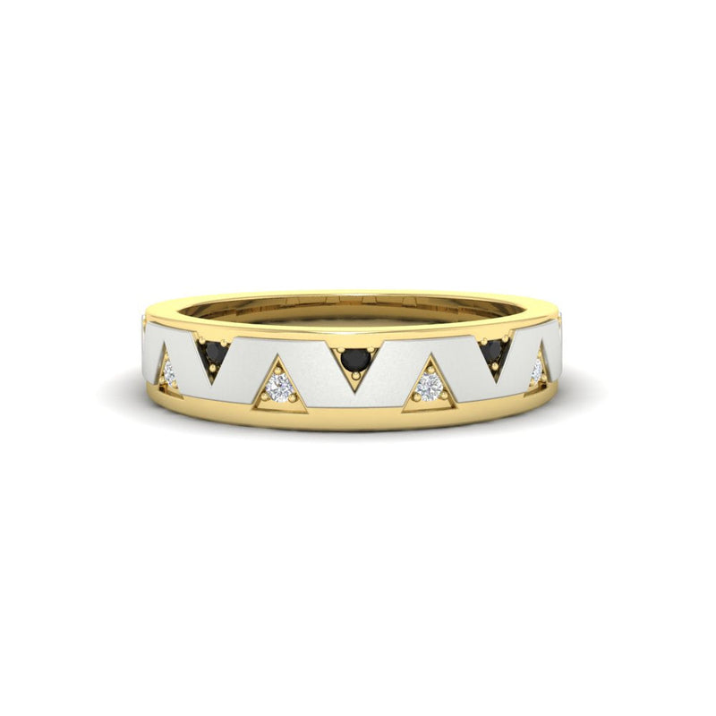 Two Tone Male Wedding Band