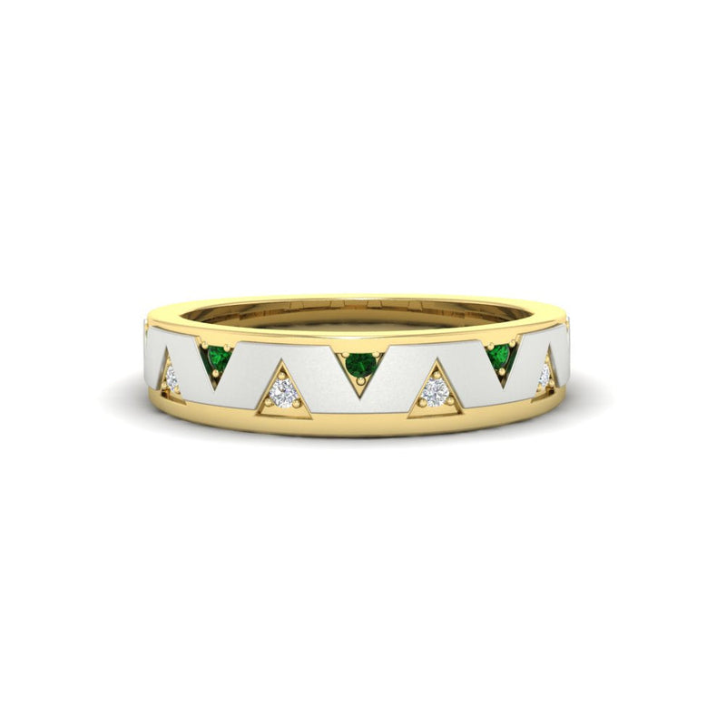 Two Tone Male Wedding Band