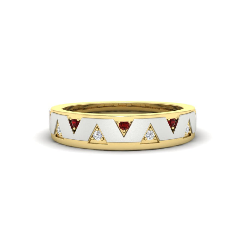 Two Tone Male Wedding Band