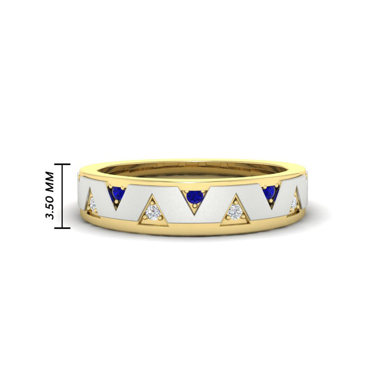 Two Tone Male Wedding Band