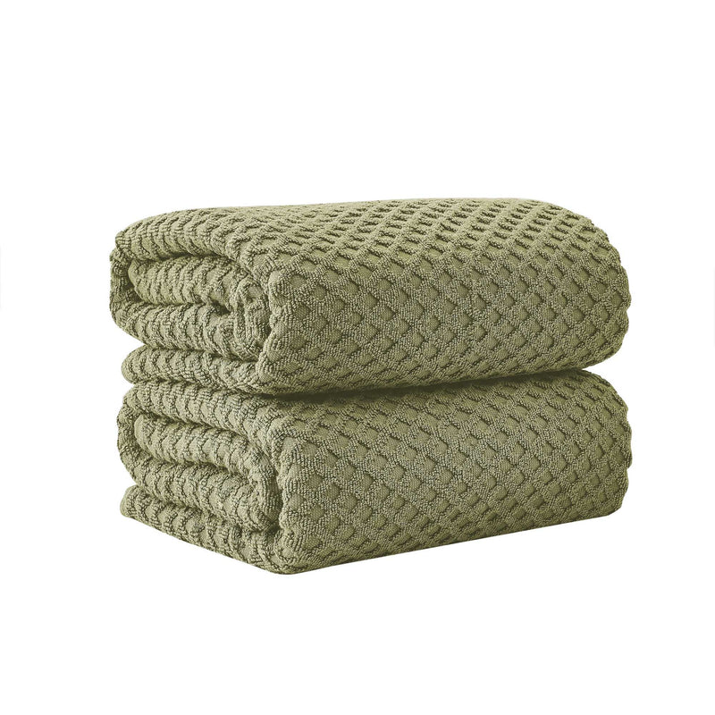 Cotton Diamond Waffle Weave Bath Towel Set - Grayson Collection