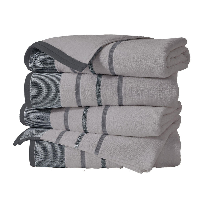 Decorative Cotton Stripe Bath Towel Set - Noelle Collection
