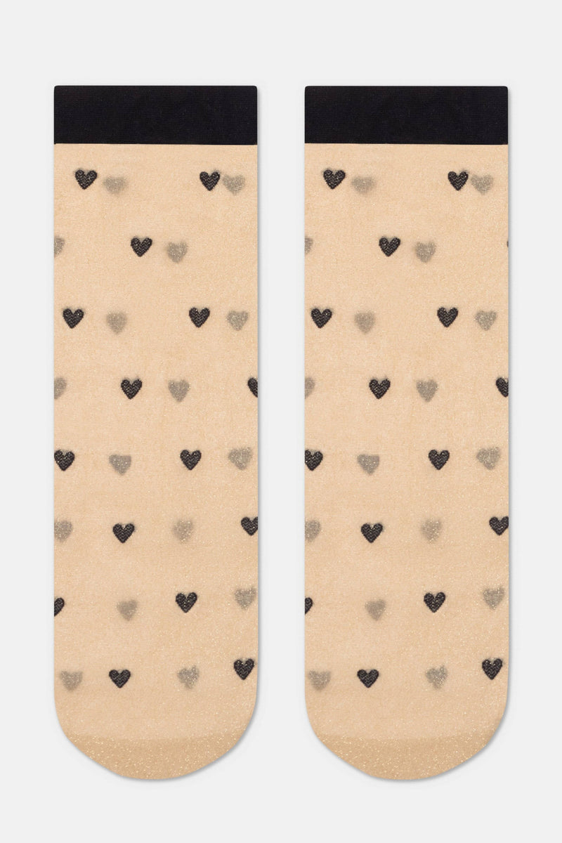 Shimmering Socks Conte Fantasy - "Hearts" Designs