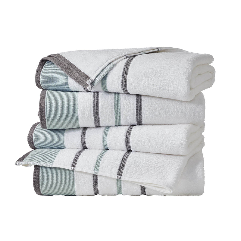Decorative Cotton Stripe Bath Towel Set - Noelle Collection