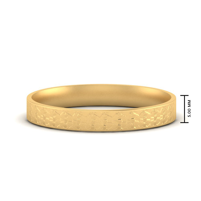 Unique Rock Textured Mens Wedding Band