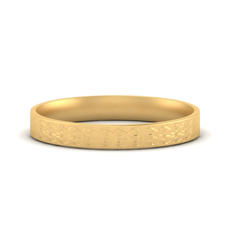 Unique Rock Textured Mens Wedding Band