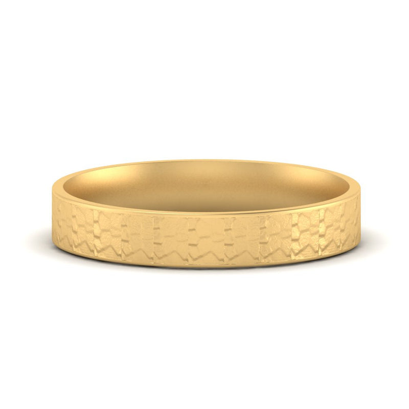 Unique Rock Textured Mens Wedding Band
