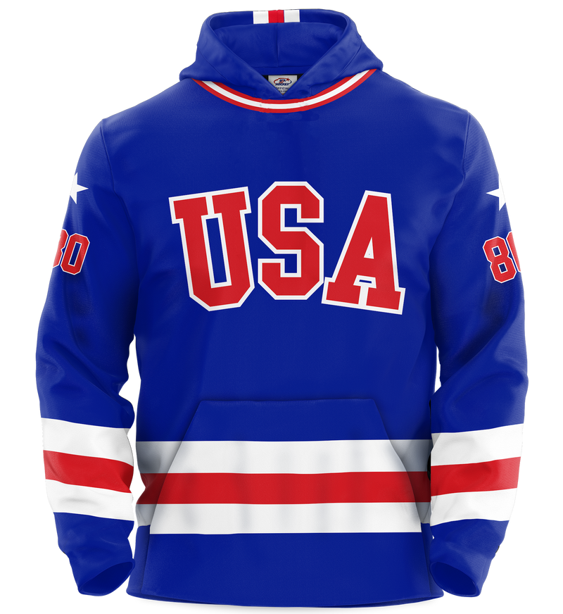 USA Hockey Miracle on Ice 1980 Authentic Royal Blue Youth Hoodie