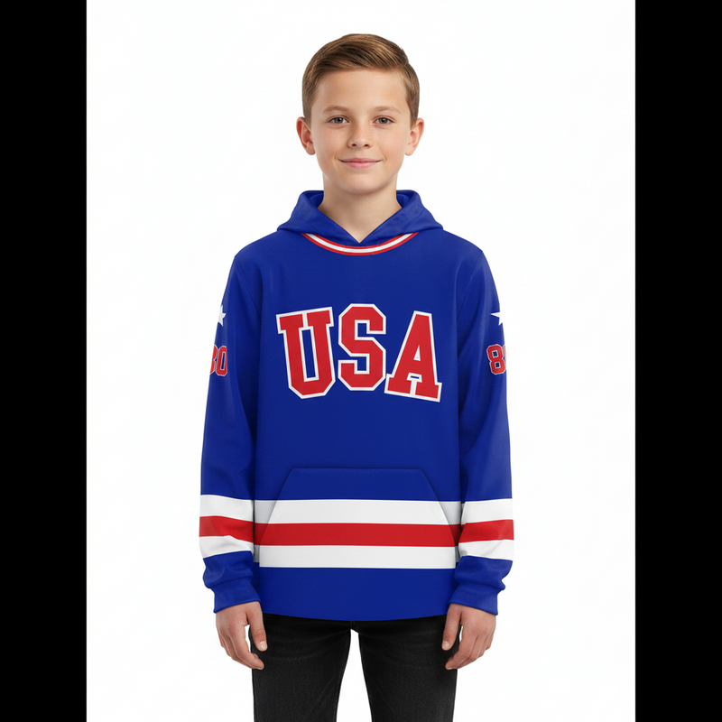 USA Hockey Miracle on Ice 1980 Authentic Royal Blue Youth Hoodie