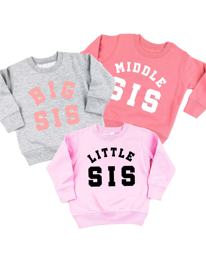 Varsity 'Sis' Sibling Tees - (Choose Your Role) - Child Sweater