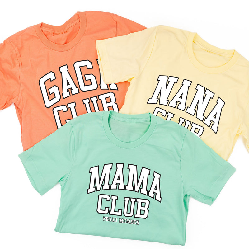 Varsity Style - "_____ Club - Proud Member" - (Choose Your Name) - Unisex Tee