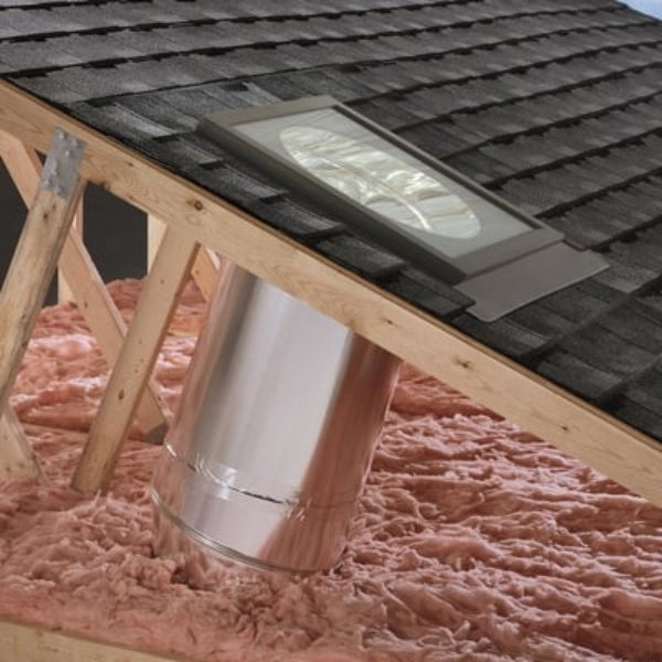 VELUX 14 in. Flat Glass Rigid Sun Tunnel® Skylight with Low Profile Metal Flashing