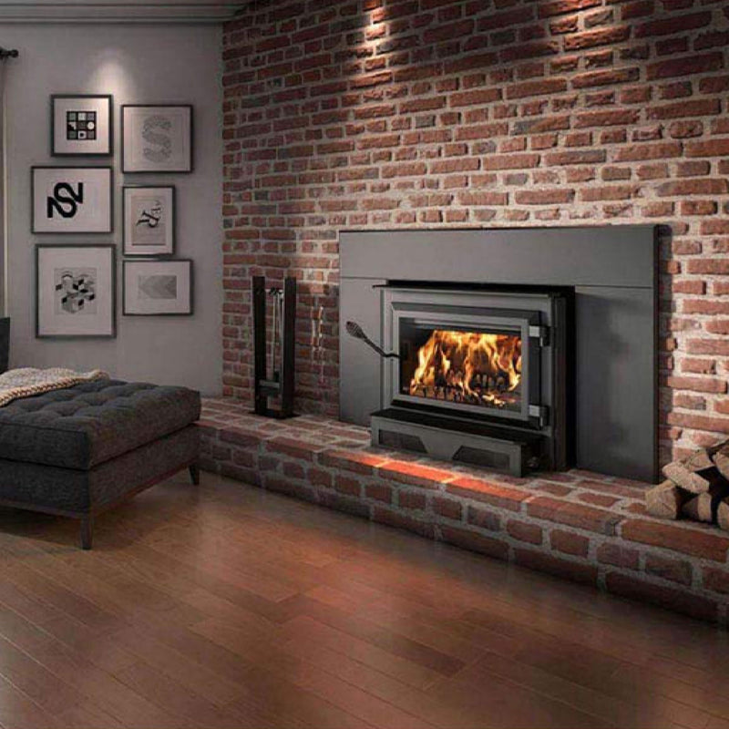 Ventis Premium Black Extra Large Wood Fireplace Insert With Blower (SAK27542)