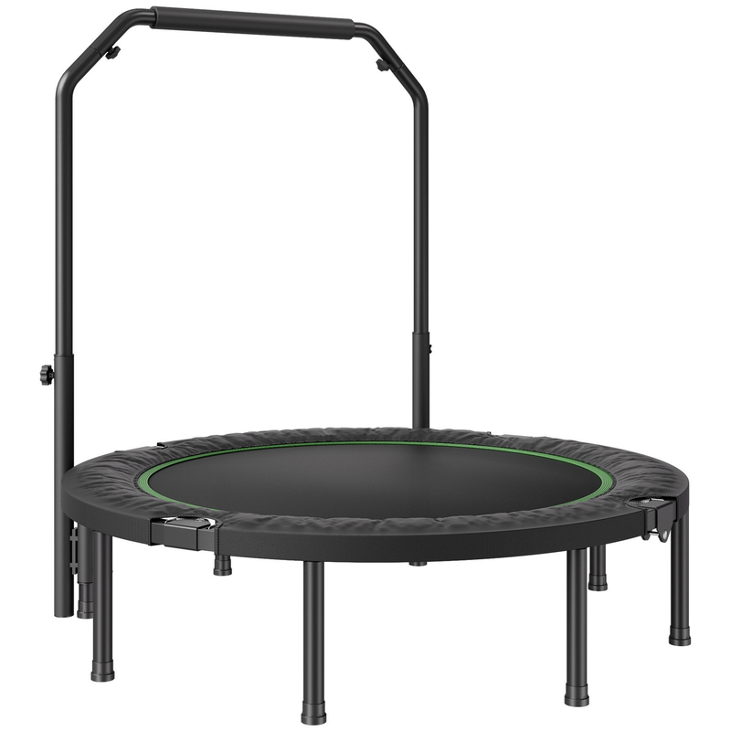 VEVOR 52" Foldable Mini Fitness Trampoline - 450 lbs Capacity & Adjustable Handle