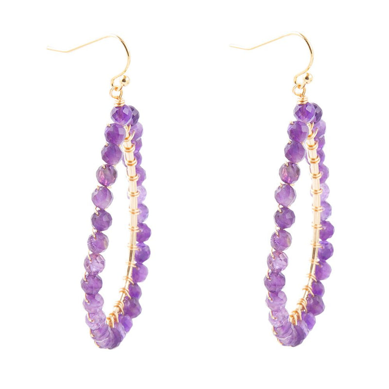 Victoria Amethyst Loop Earrings