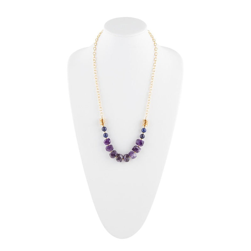 Viola Purple Quartz Long Necklace