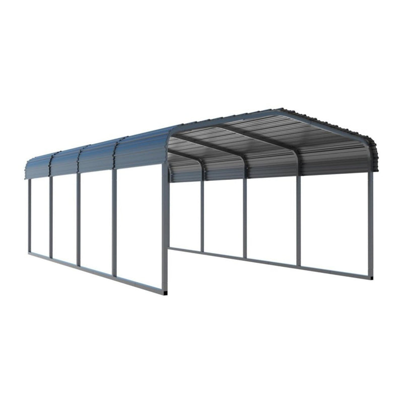 [12X20FT] Alora Premium Modern Heavy-Duty Outdoor Alloy Steel Carport Canopy (SAK91486)