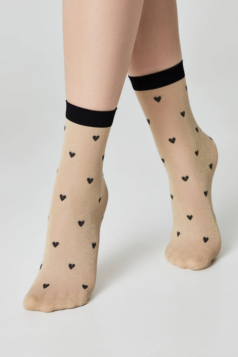 Shimmering Socks Conte Fantasy - "Hearts" Designs