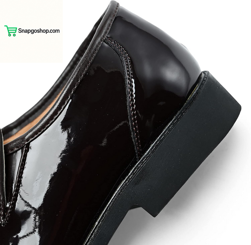 Men'S Oxford Shoes Dress Lace up Casual Wedding Leather Shoe Classic Toe Cap Formal