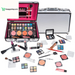 Carry All Makeup Train Case with Pro Makeup Set, Makeup Brushes, Lipsticks, Eye Shadows, Blushes, Powders, and More - Reusable Makeup Storage Organizer - Premium Gift Packaging - Pink