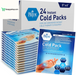 Instant Cold Pack First Aid Kit Ice Pack for Injuries and Pain Relief, No Freezer Needed, 5In X 6In (6 Count (Pack of 1) Clear)