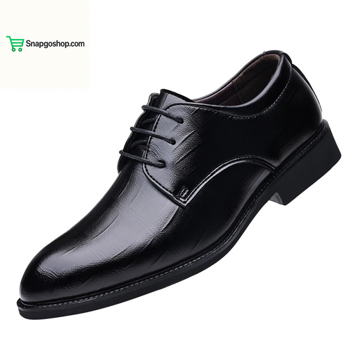 Men’S Dress Shoes Oxfords Uniform Business Lace up Formal Soft Classic Wedding Shoes(Black,10.5)