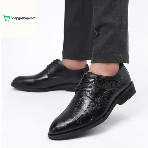 Men’S Dress Shoes Oxfords Uniform Business Lace up Formal Soft Classic Wedding Shoes(Black,10.5)