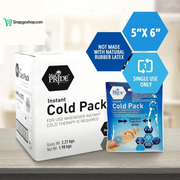 Instant Cold Pack First Aid Kit Ice Pack for Injuries and Pain Relief, No Freezer Needed, 5In X 6In (6 Count (Pack of 1) Clear)