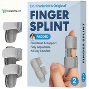 Trigger Finger Splint - 2 Ct - Mallet Splint & Brace for Arthritis, Injury, & Sprain - Fits Index, Middle, & Ring Fingers - Adjustable for All-Day Comfort - Doctor-Developed