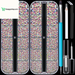 Flat Back Rhinestone Kits Colorful Rhinestones+Crystal Ab&Transparent White Face Gems Nail Gem with Quick Dry Makeup Glue+Picker Pencil+Tweezer for Bedazzling Face Makeup and Nail Art