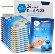Instant Cold Pack First Aid Kit Ice Pack for Injuries and Pain Relief, No Freezer Needed, 5In X 6In (6 Count (Pack of 1) Clear)