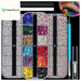 Flat Back Rhinestone Kits Colorful Rhinestones+Crystal Ab&Transparent White Face Gems Nail Gem with Quick Dry Makeup Glue+Picker Pencil+Tweezer for Bedazzling Face Makeup and Nail Art