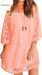 Women'S off Shoulder Lace Shift Loose Mini Dress