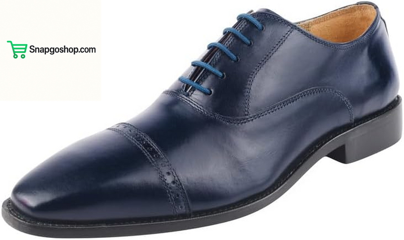 Mens Tread Design Genuine Leather Lace up Oxford Dress Shoes