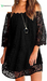 Women'S off Shoulder Lace Shift Loose Mini Dress